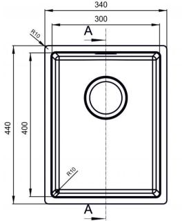 Кухонная мойка Florentina Оптима-HM 300.400.10.10 серебристый